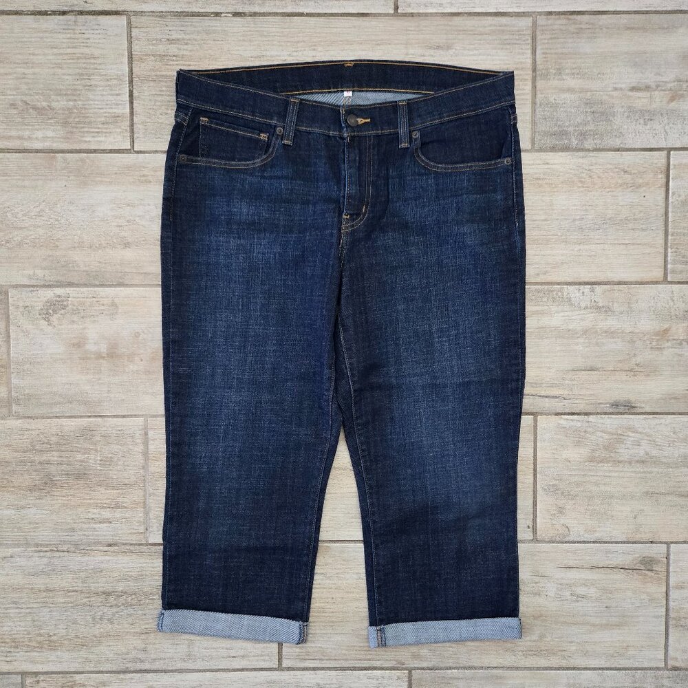 Levi's Dark Blue Cropped Ankle Jeans